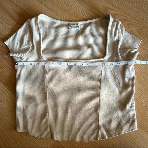 Urban Outfitters Light Ribbed Crop Top Large - Picture 4 of 6